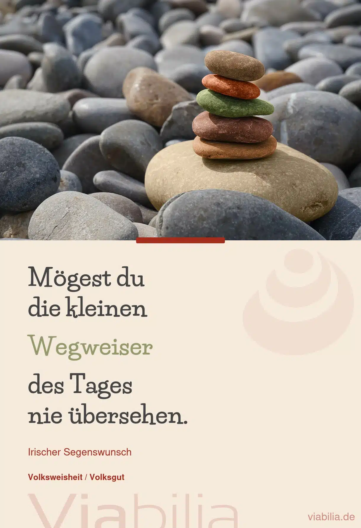 Irischer Segenswunsch zu kleinen Wegweisern des Tages Irischer Segenswunsch zu kleinen Wegweisern des Tages