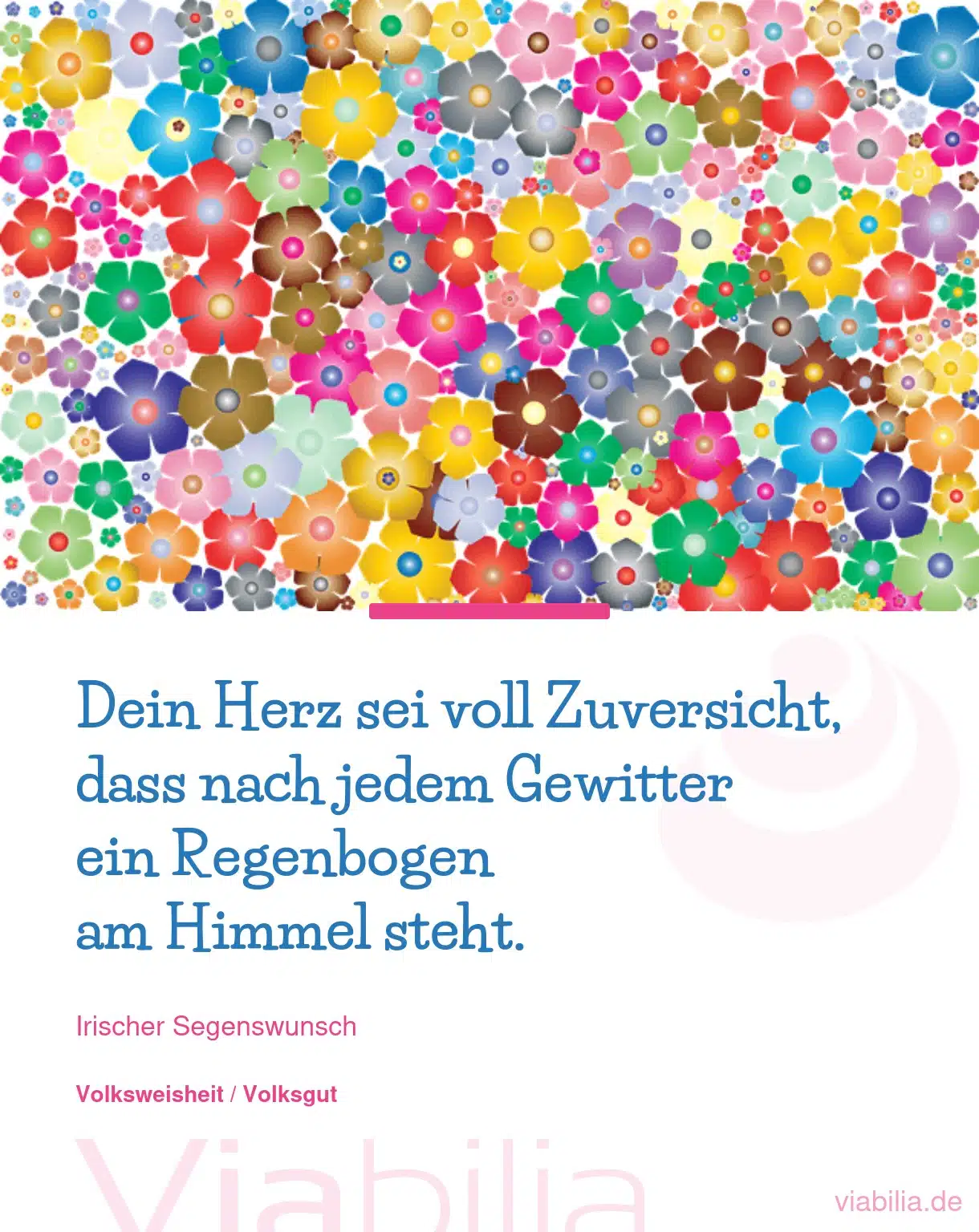 Irischer Segenswunsch: Zuversicht und Regenbogen am Himmel Irischer Segenswunsch: Zuversicht und Regenbogen am Himmel