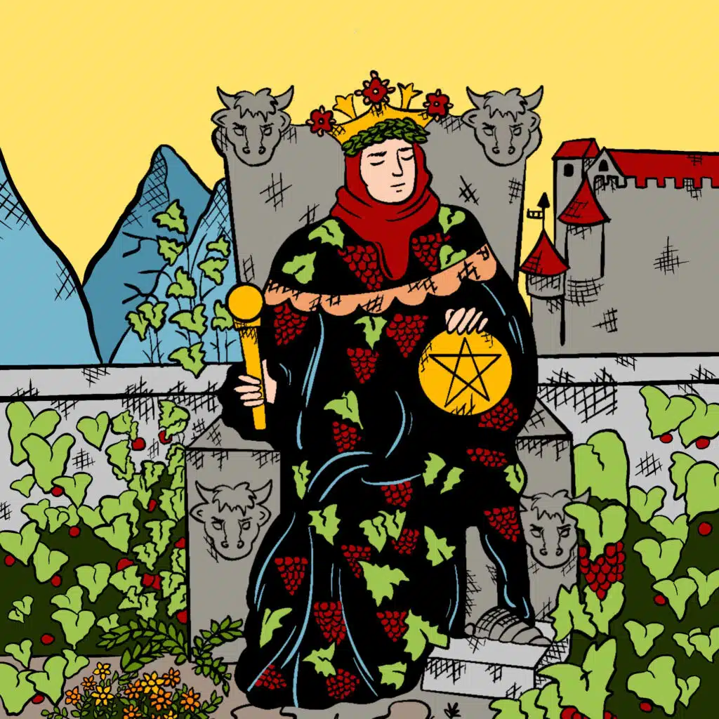 Tarotkarte "König der Münzen" im Tarot