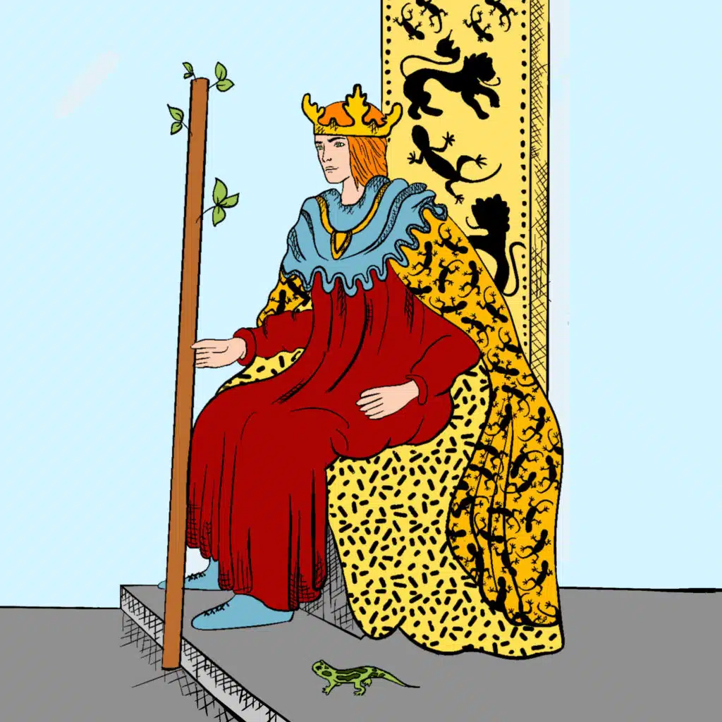 Tarotkarte "König der Stäbe" im Tarot
