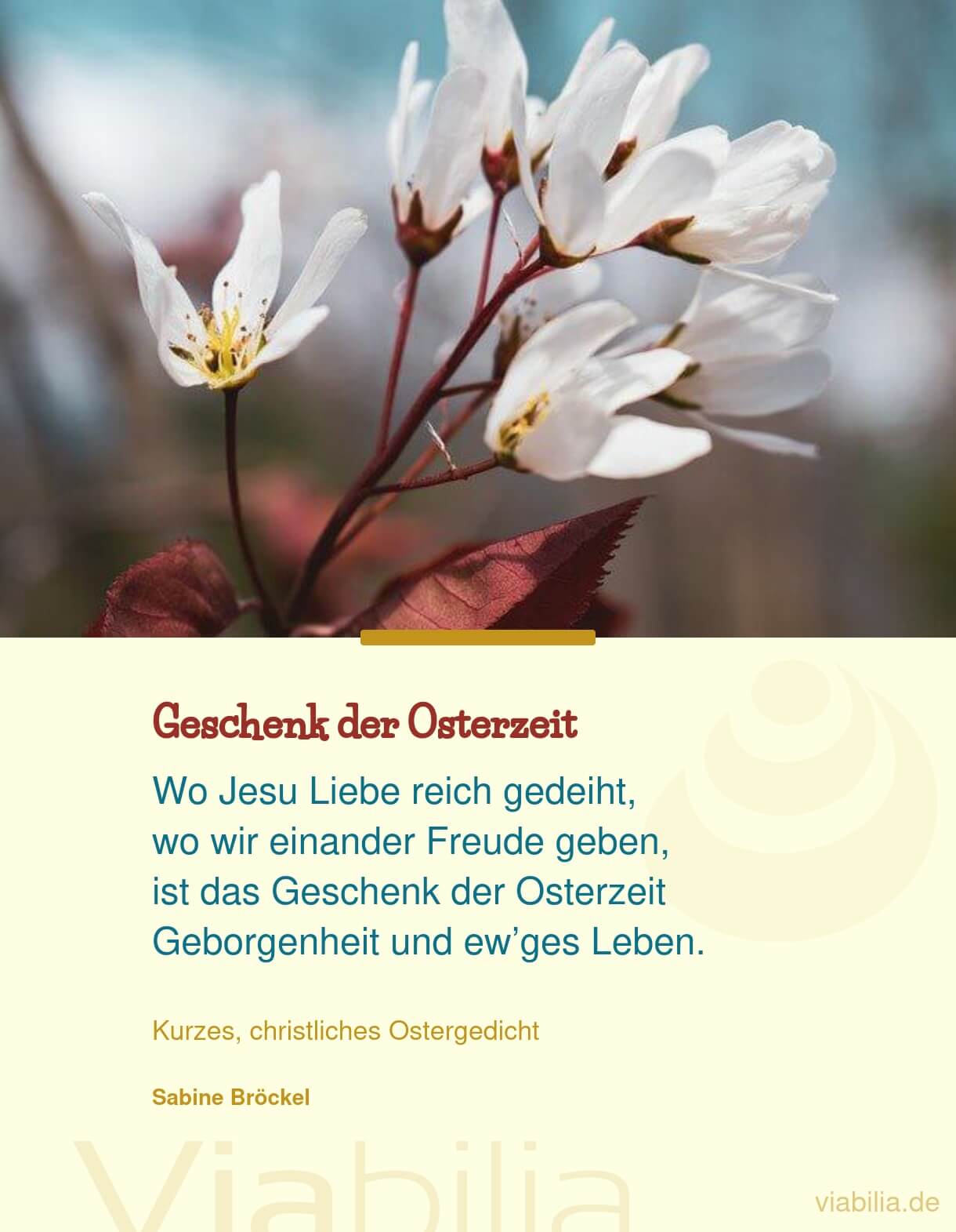 Kurzes Ostergedicht: Geschenk der Osterzeit Kurzes Ostergedicht: Geschenk der Osterzeit