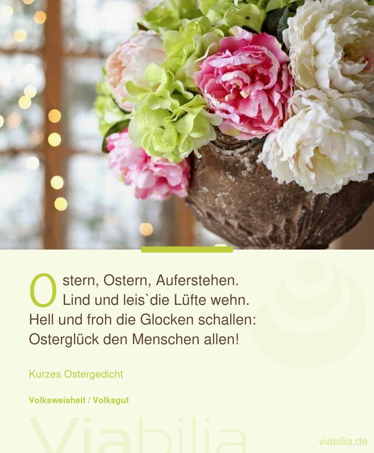 Kurzes Ostergedicht: Ostern aufersteh'n Kurzes Ostergedicht: Ostern aufersteh'n