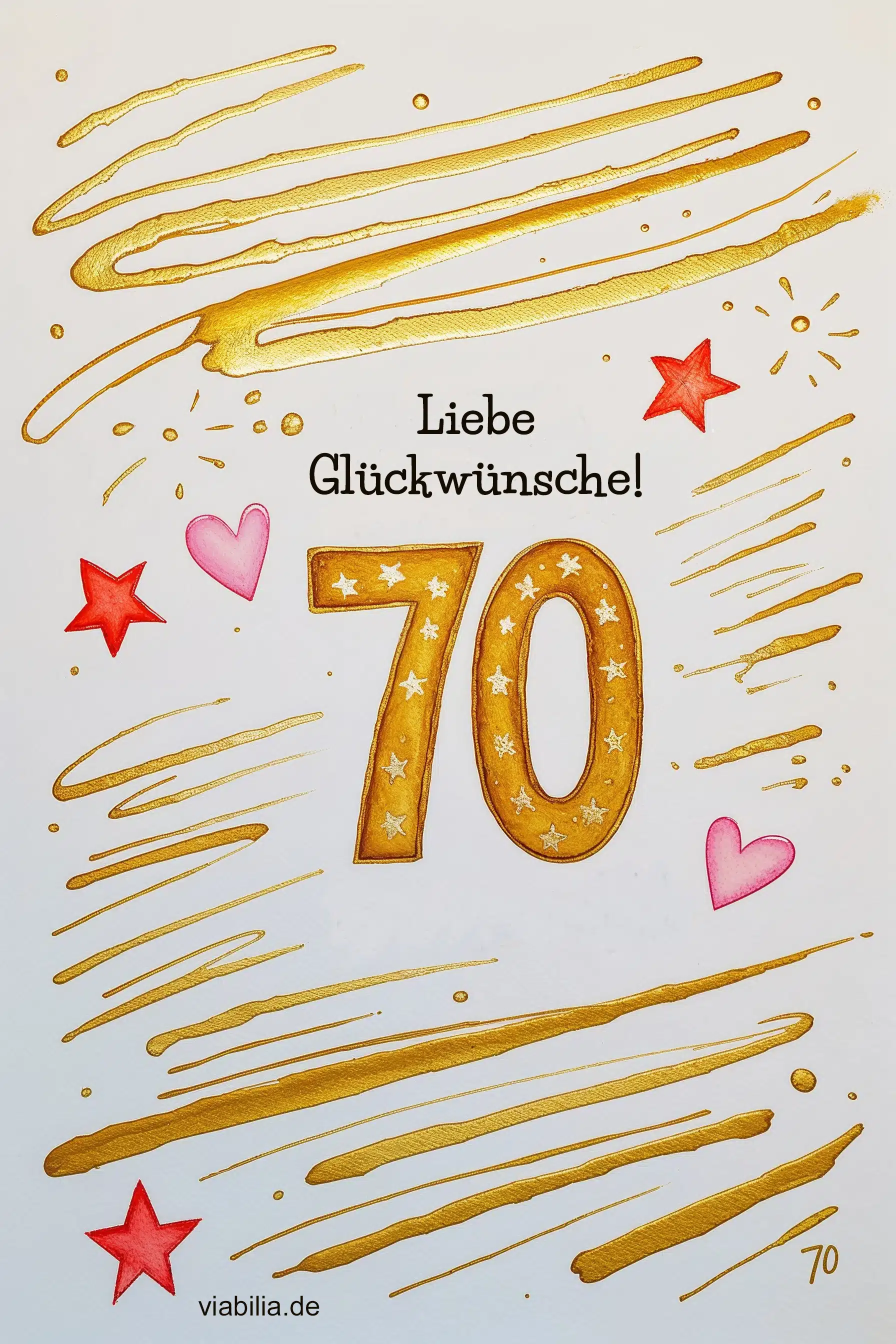 Liebe Glückwünsche zum 70. Geburtstag