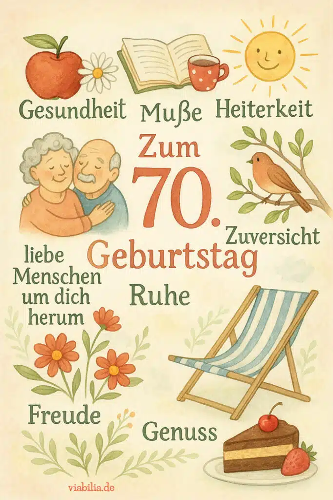 70. Geburtstag: Glückwünsche und Sprüche + Bilder für WhatsApp