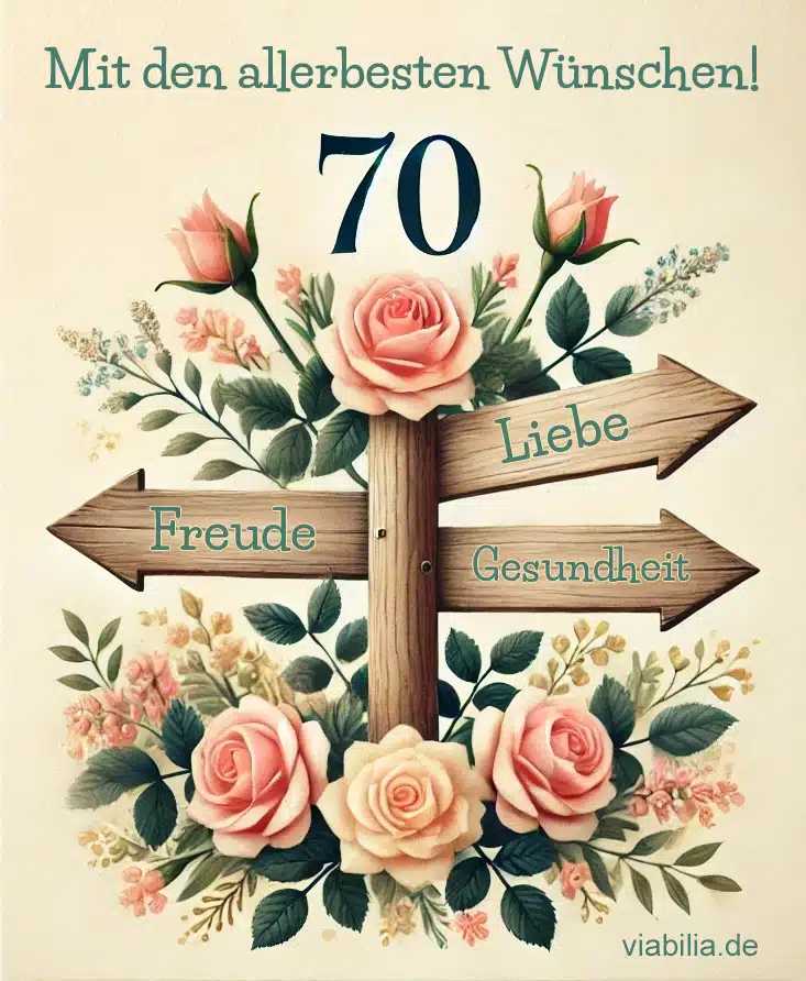 Mit den allerbesten Wünschen zum 70. Geburtstag