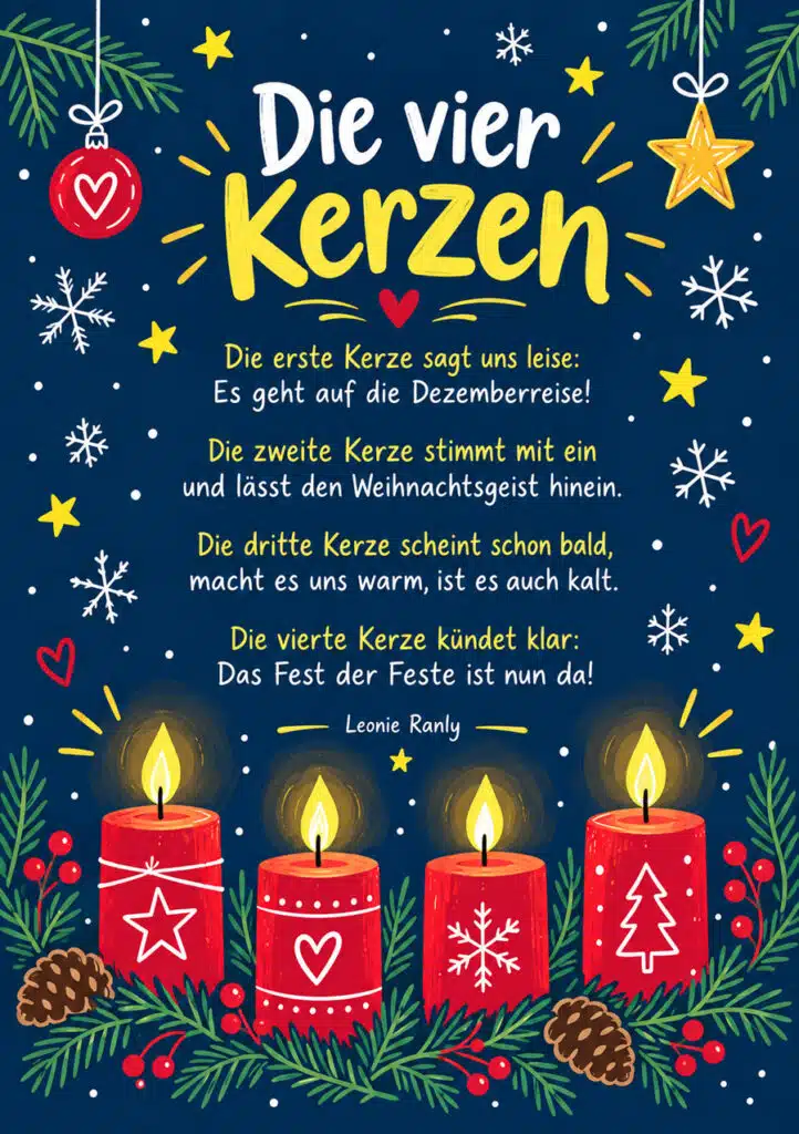 Leonie Ranly Gedicht: Die vier Kerzen