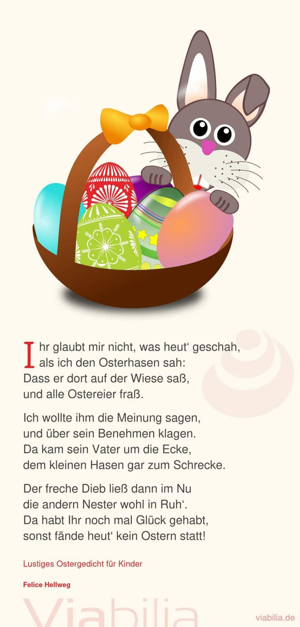 Modernes Ostergedicht über den Osterhasen und seinen Vater Modernes Ostergedicht über den Osterhasen und seinen Vater