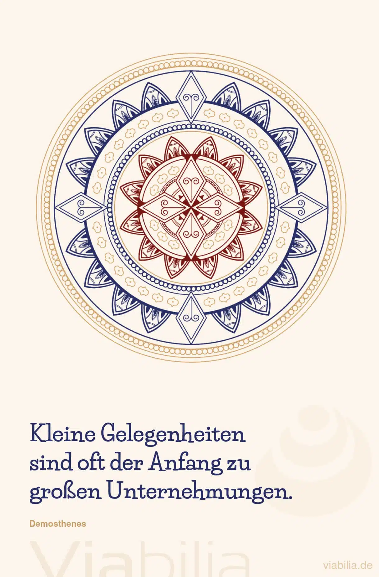 Motivierender Mutmach-Spruch: kleine Gelegenheiten Motivierender Mutmach-Spruch: kleine Gelegenheiten