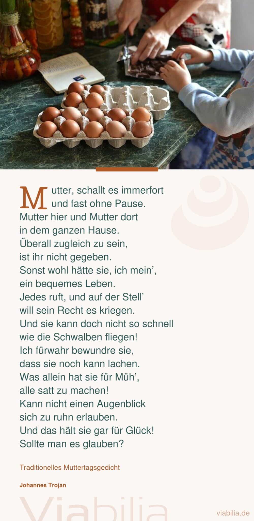 Traditionelles Muttertagsgedicht