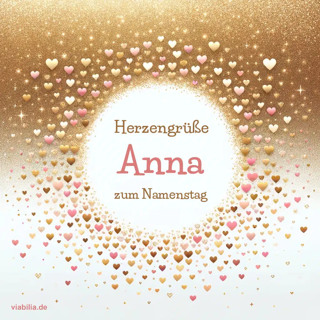 Herzliche Grüße zum Namenstag Anna