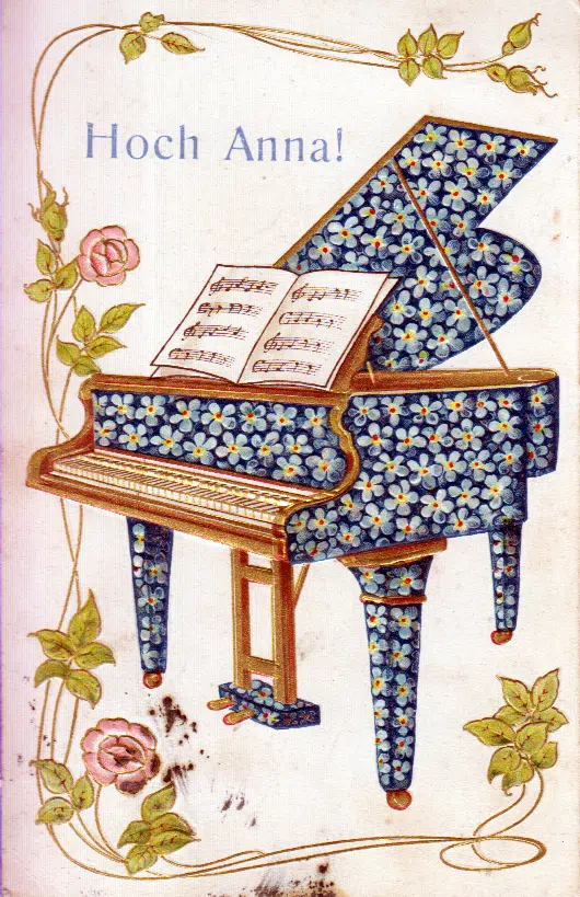 Postkarte zum Namenstag Anna