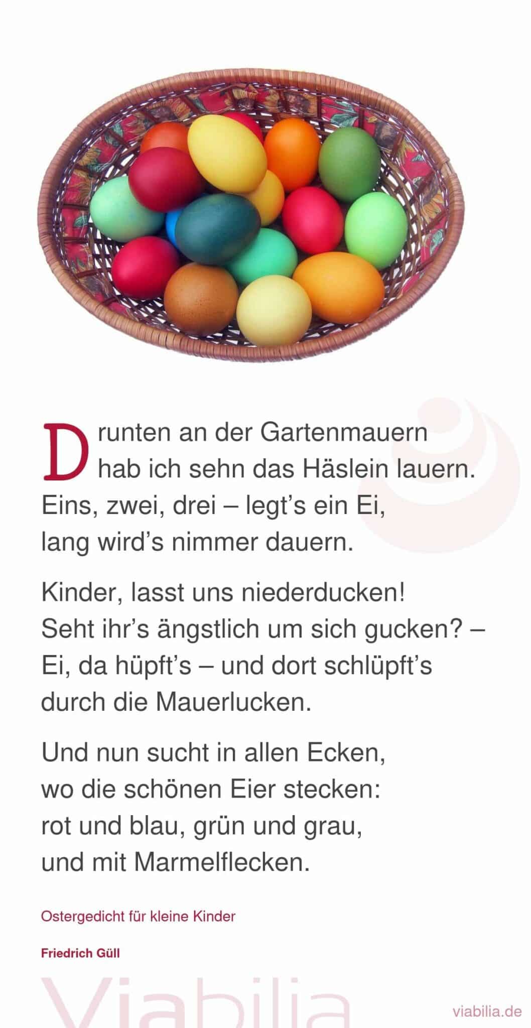 Ostergedicht über fröhliches Ostereier-Suchen Ostergedicht über fröhliches Ostereier-Suchen