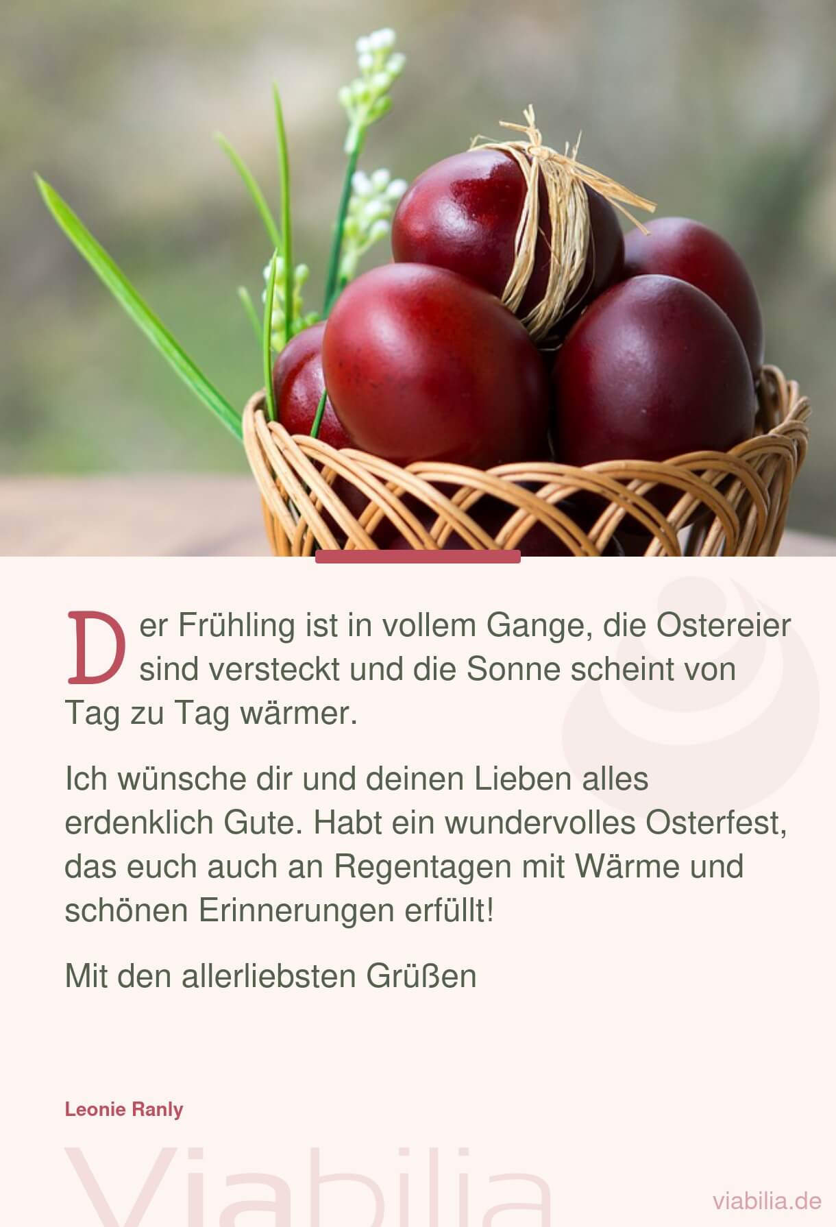 Ostergrüße für Karte: der Frühling ist im Gange Ostergrüße für Karte: der Frühling ist im Gange