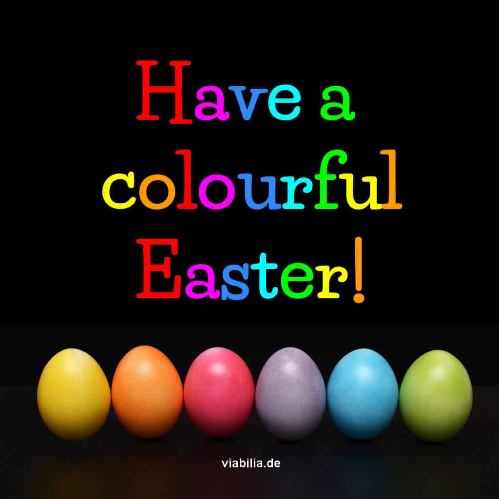 Ein farbenfrohes Ostern (englisches Grußbild) Ein farbenfrohes Ostern (englisches Grußbild)