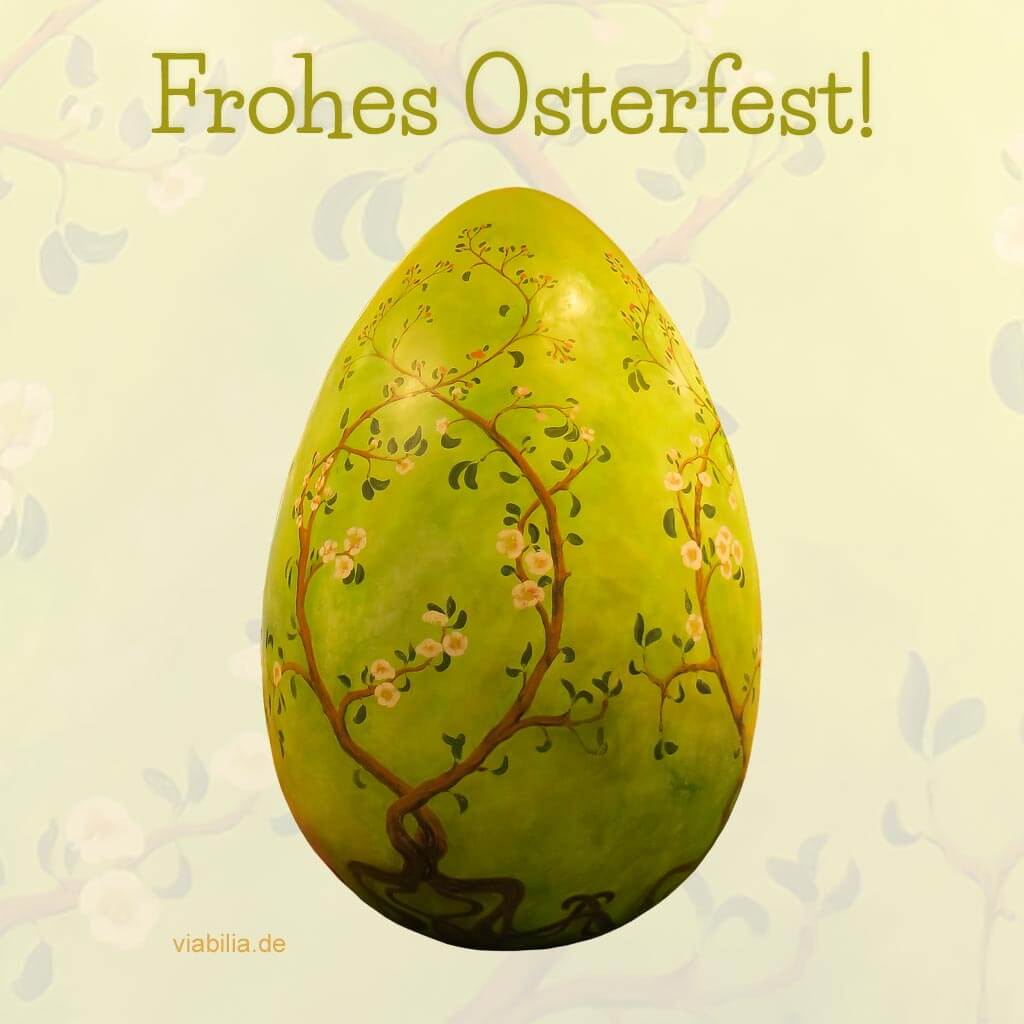 Ostergruß mit Osterei: Frohes Osterfest wünschen