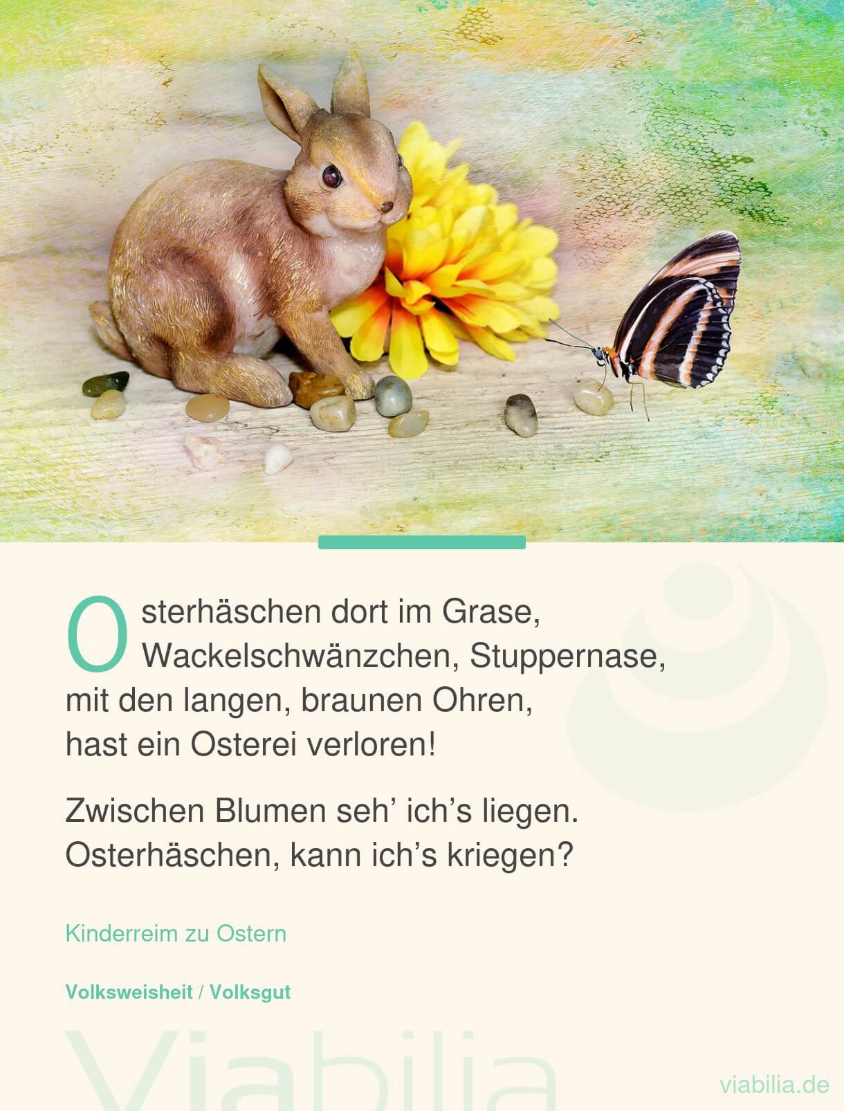 Osterhäschen-Gedicht für Kinder Osterhäschen-Gedicht für Kinder
