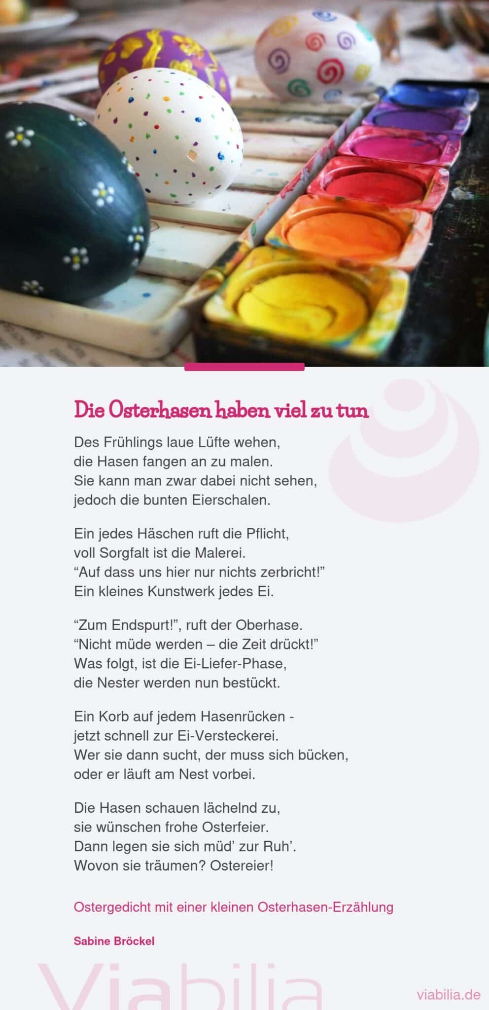 Längeres Osterhasen-Gedicht für Kinder Längeres Osterhasen-Gedicht für Kinder