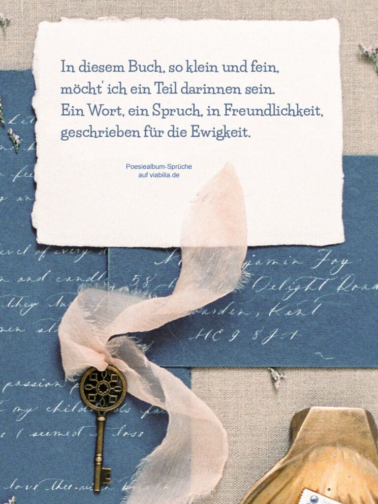 Poesiealbum-Sprüche, viele mit Bild