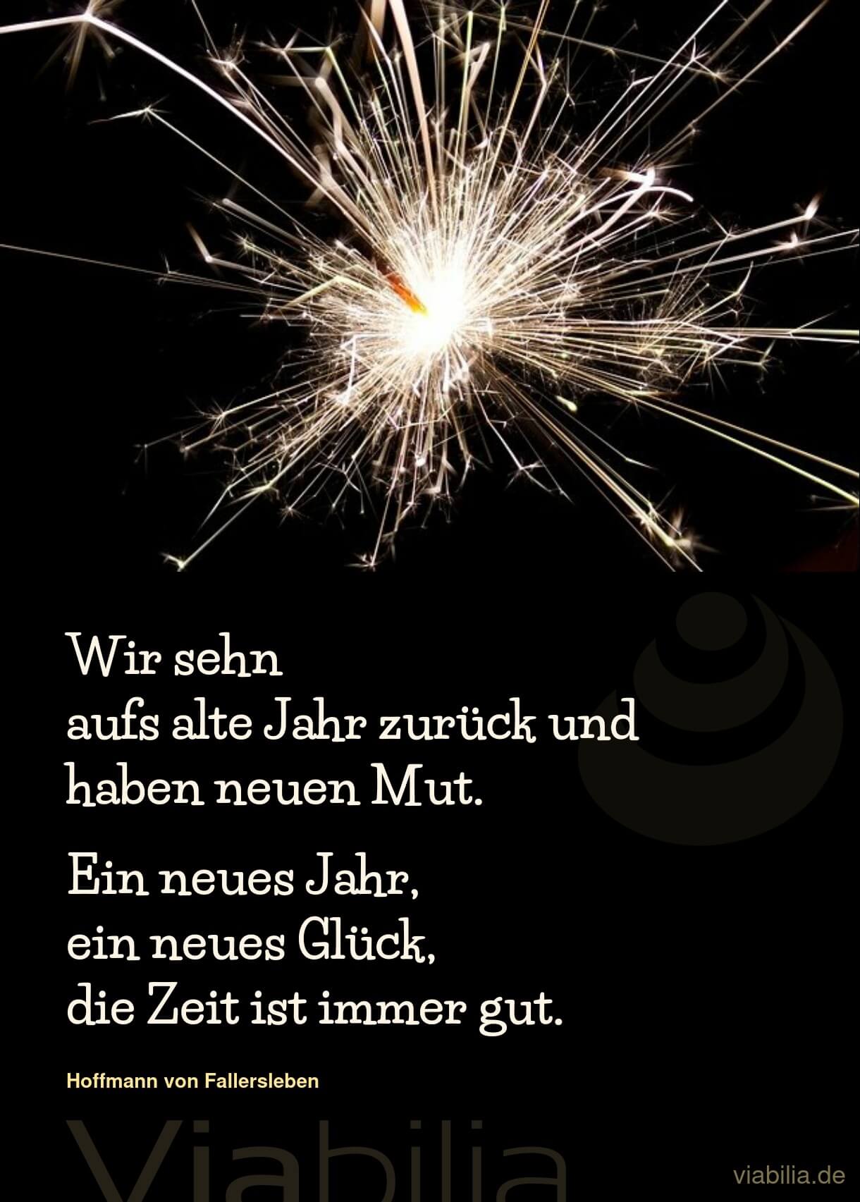 Kurzes Neujahrsgedicht: neues Jahr - neues Glück!