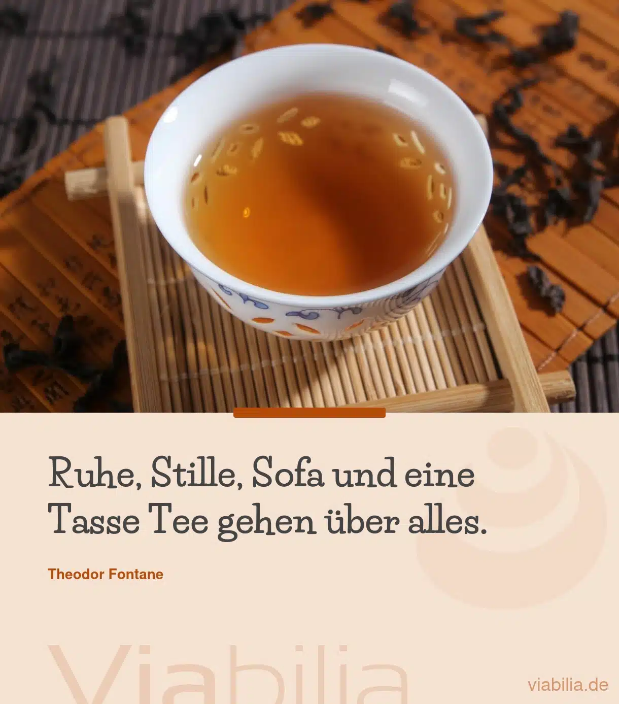 Ruhe, Stille und eine Tasse Tee