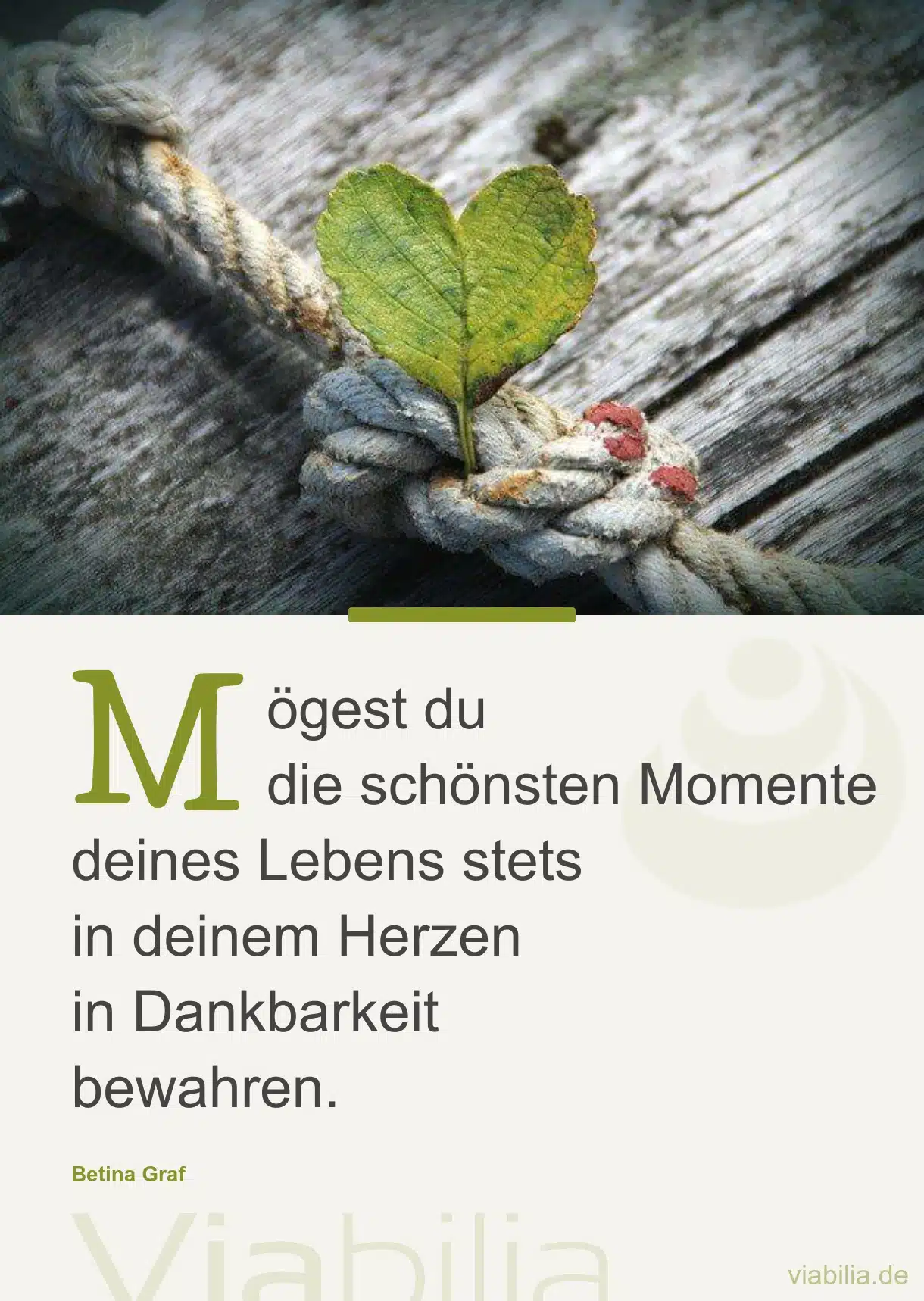 Segenswunsch über die Dankbarkeit Segenswunsch über die Dankbarkeit