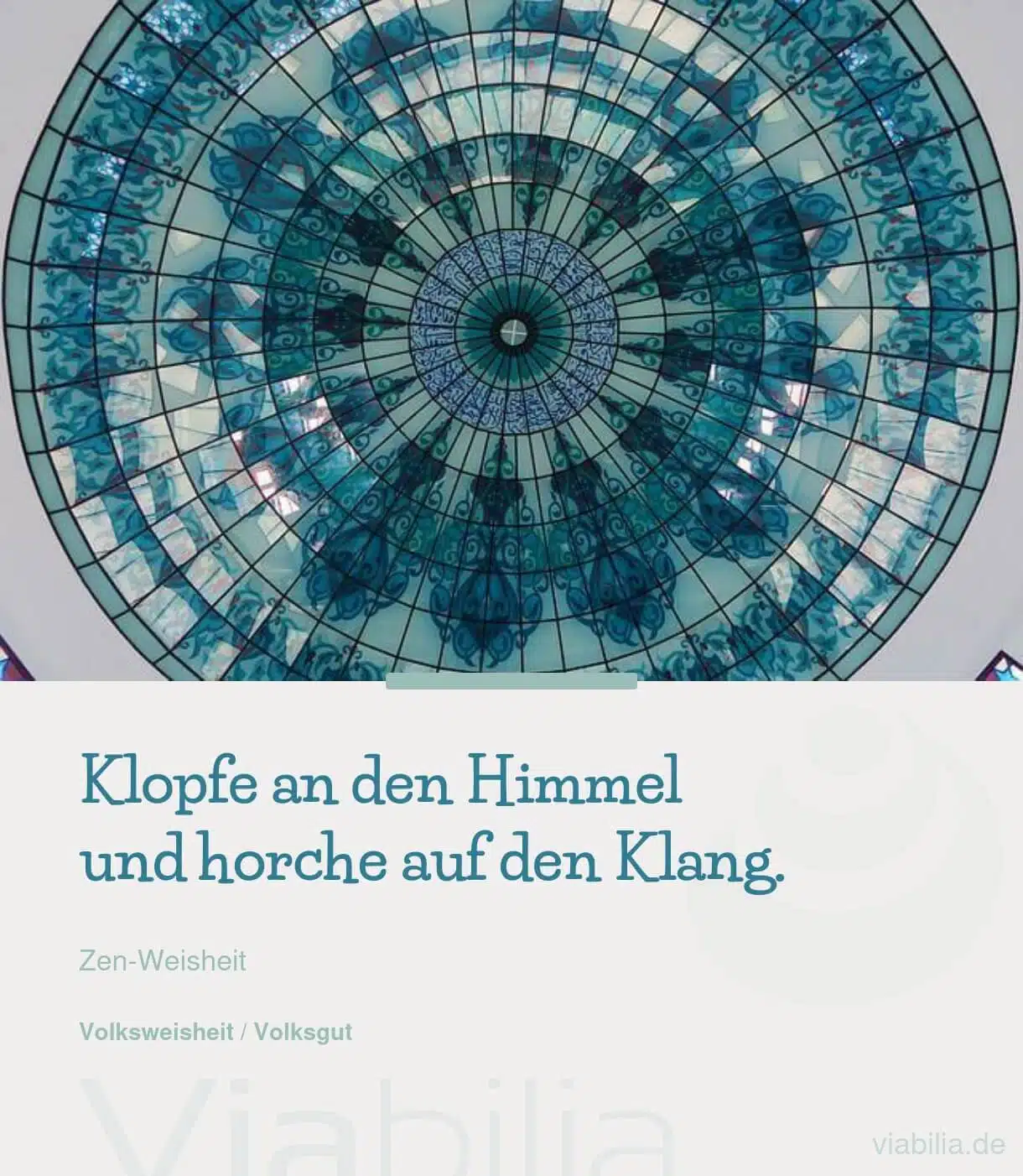 Spiritueller Spruch: an Himmel klopfen