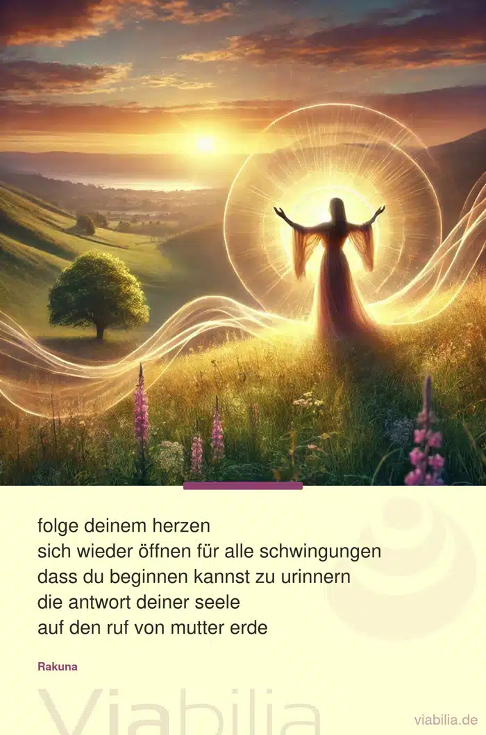Spiritueller Spruch: Folge deinem Herzen