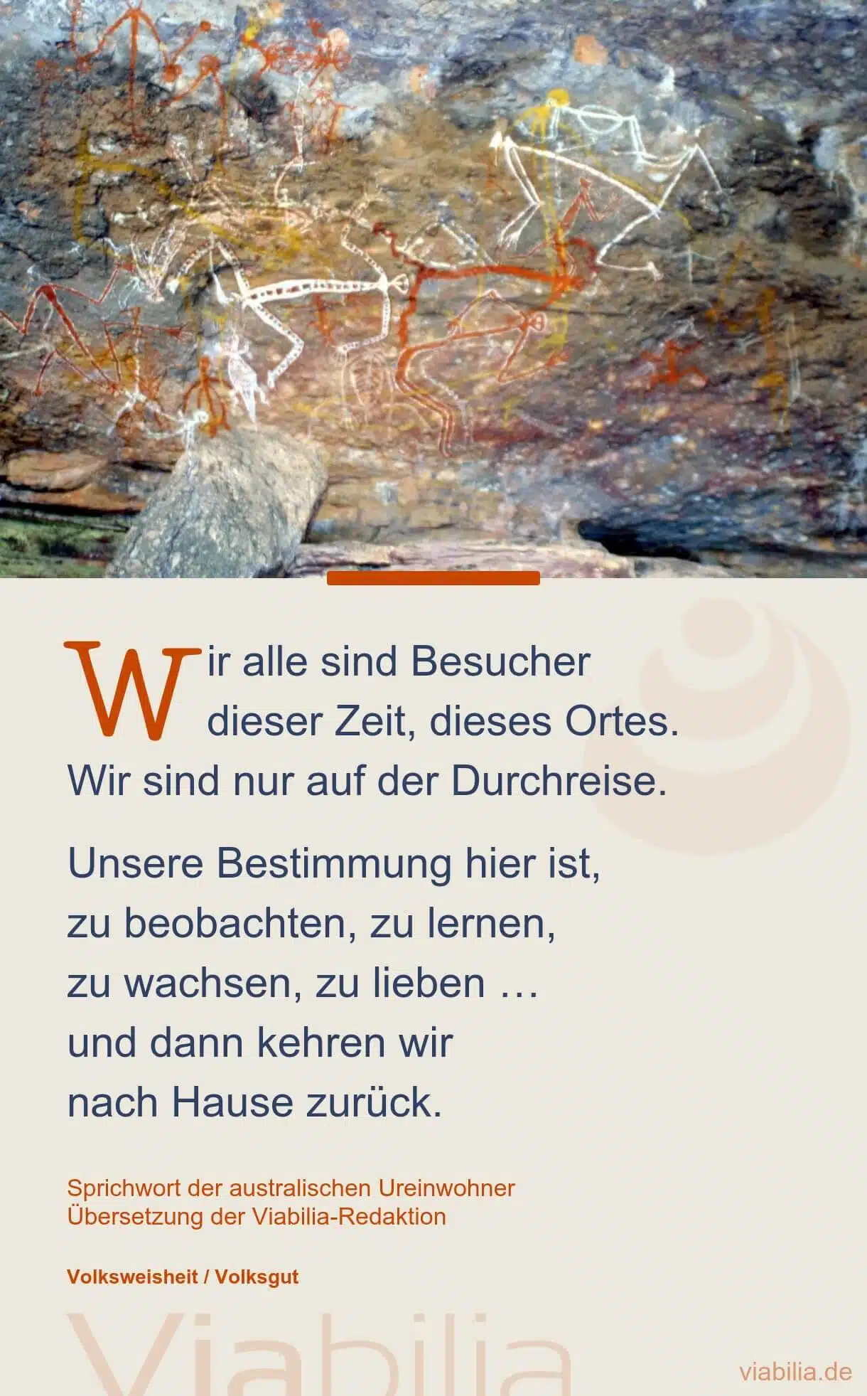 Spiritueller Spruch über den Sinn auf der Erde