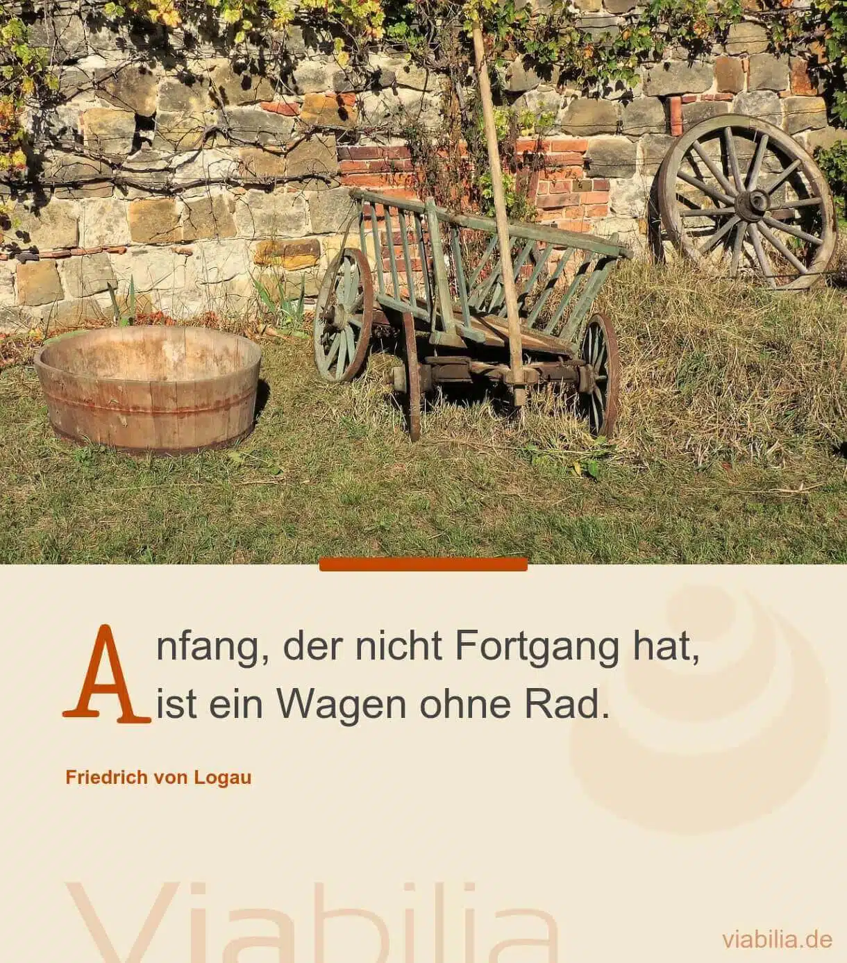 Spruch: Anfangen und dauerhaft dranbleiben Spruch: Anfangen und dauerhaft dranbleiben