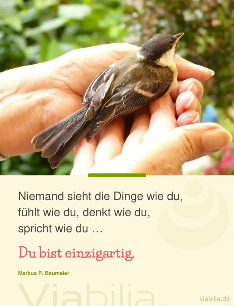 Markus Baumeler Spruch: Du bist einzigartig