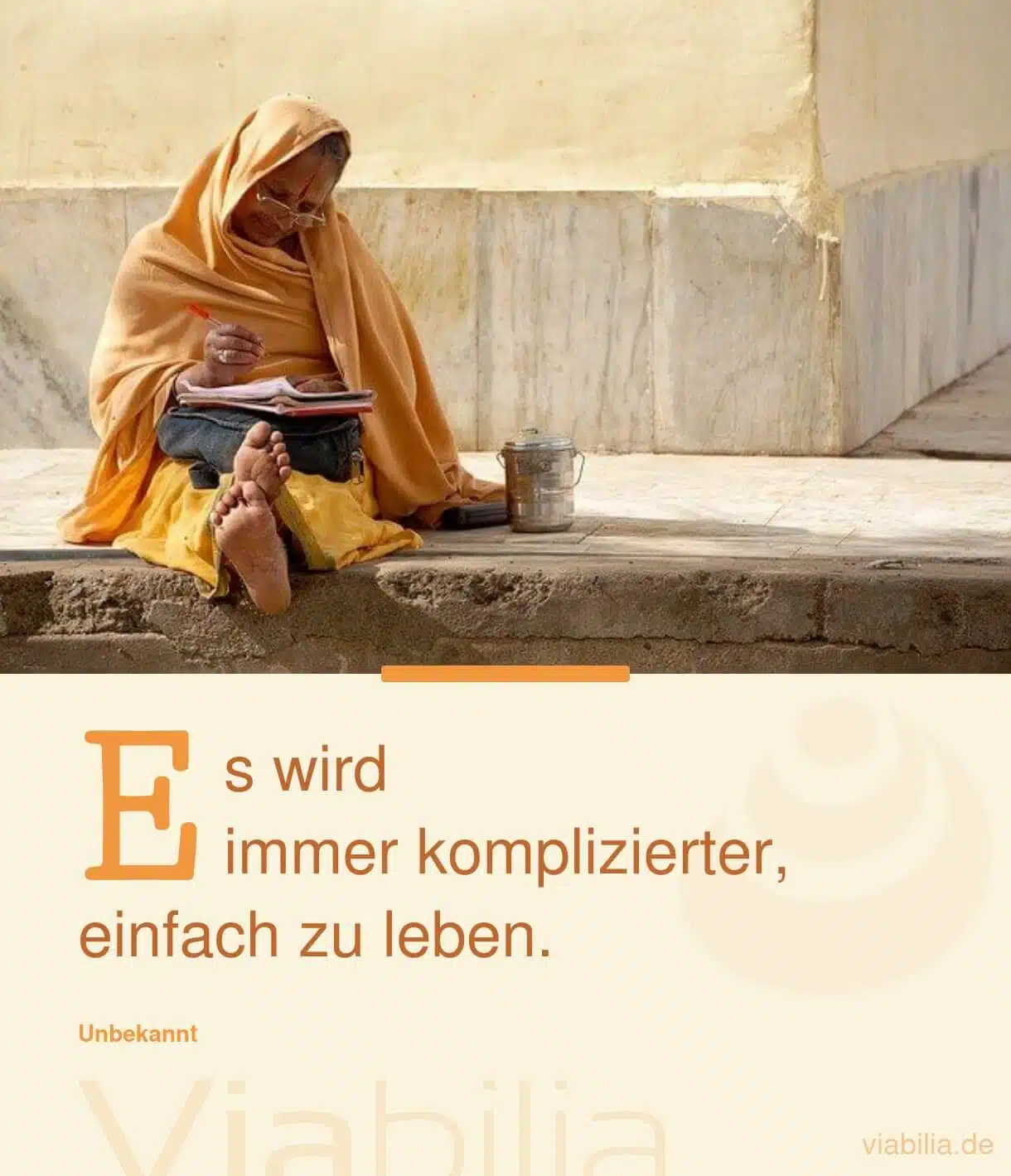 Spruch über einfach leben