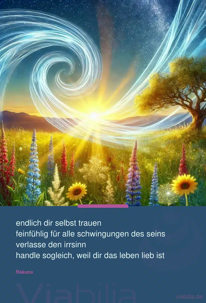 Spruch: endlich dir selbst trauen