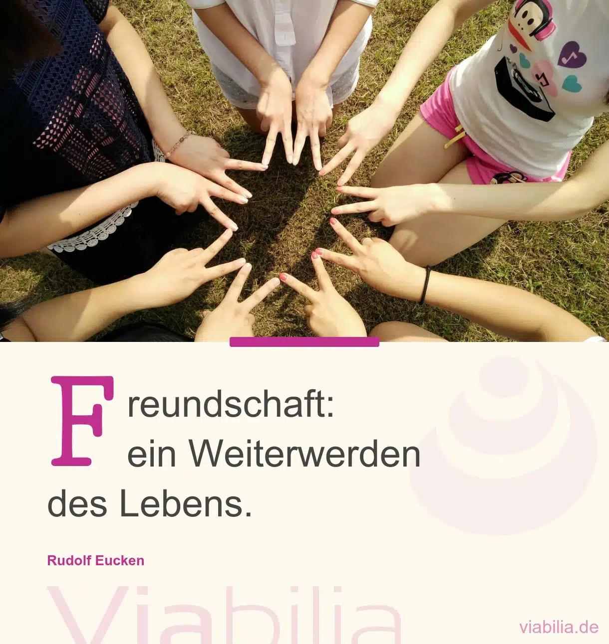 Freundschaftsspruch über das Weiterwerden des Lebens in der Freundschaft