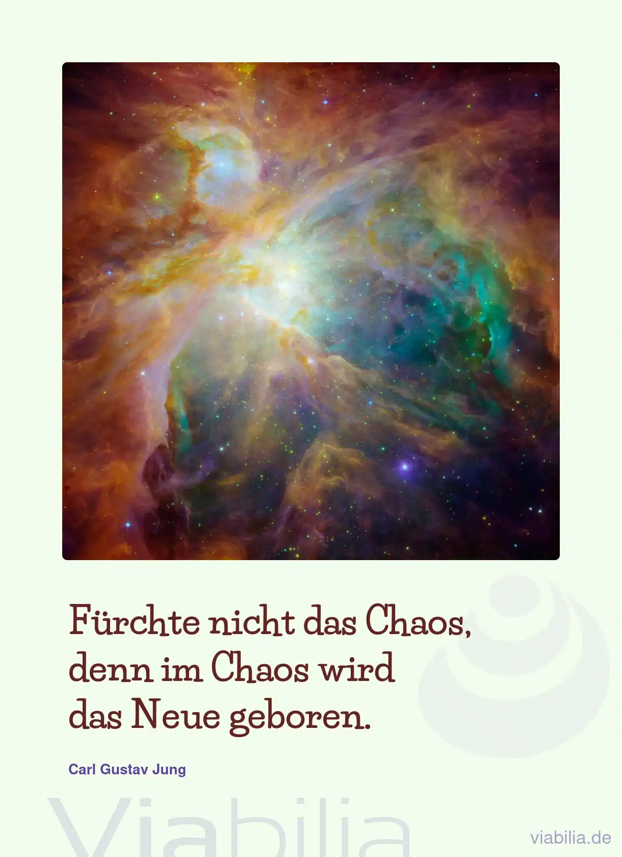 Spruch: Fürchte nicht das Chaos!