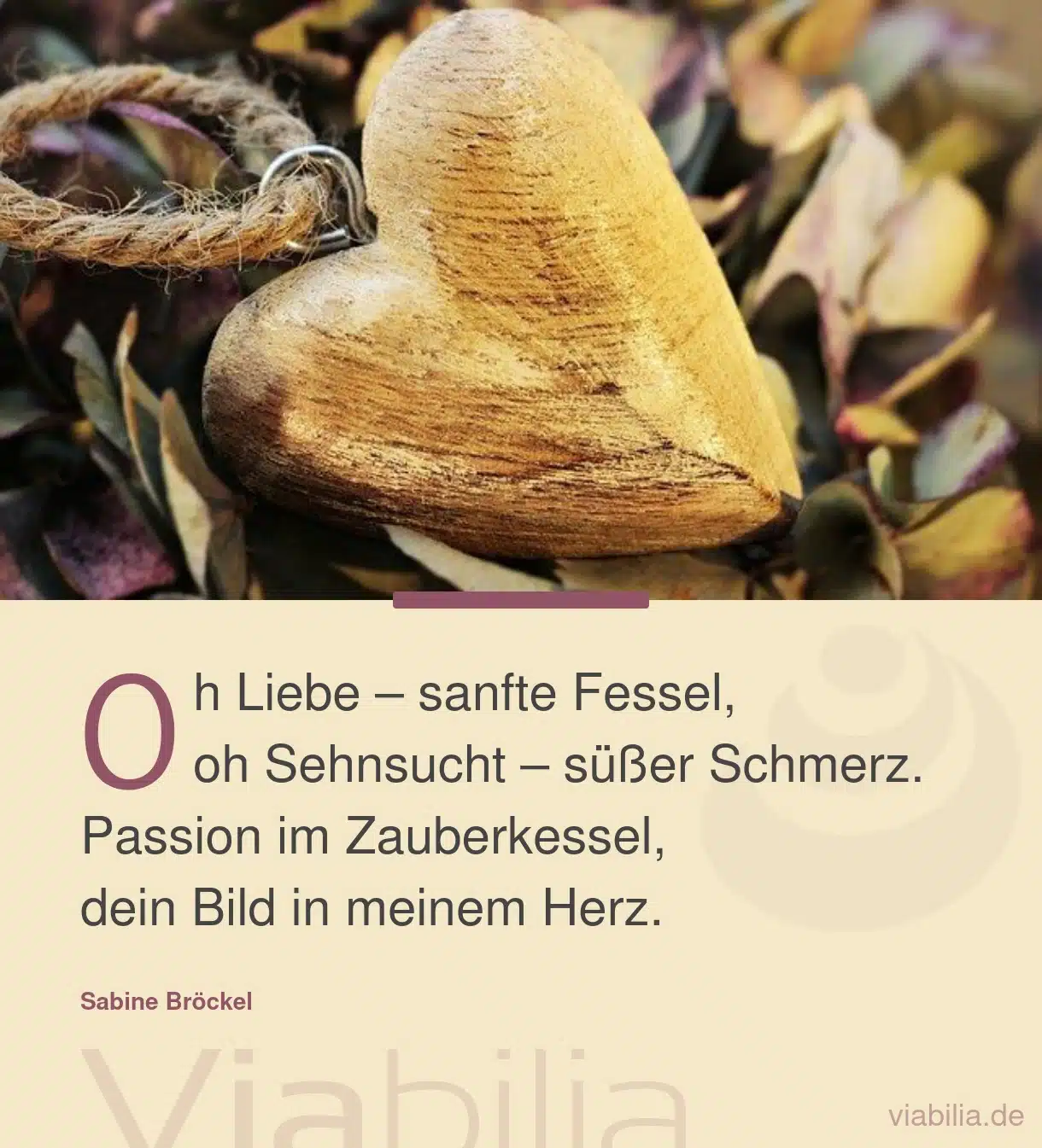 Gedicht zum Valentinstag: Oh Liebe sanfte Fessel