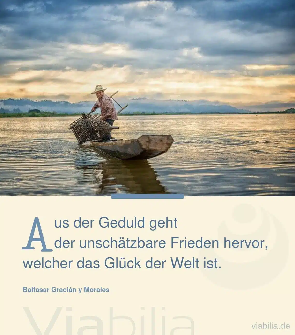 Spruch über die Geduld und den Frieden in der Welt