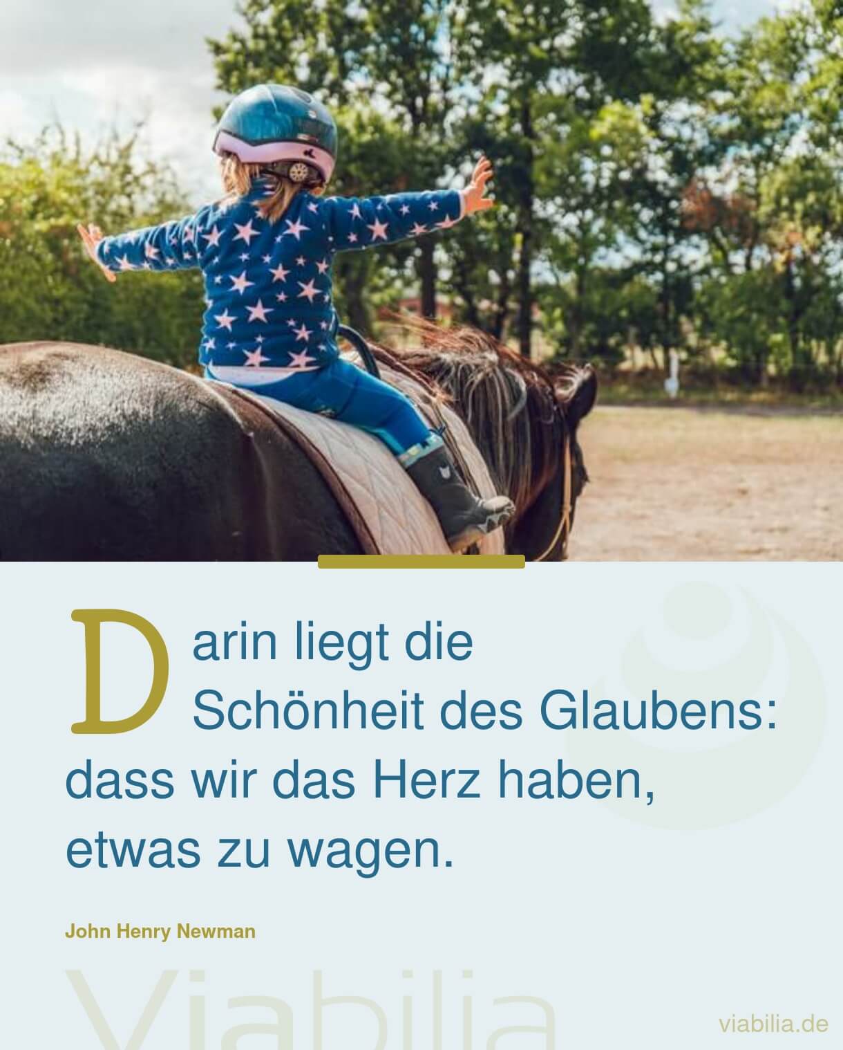 Spruch über den Glauben und den Mut