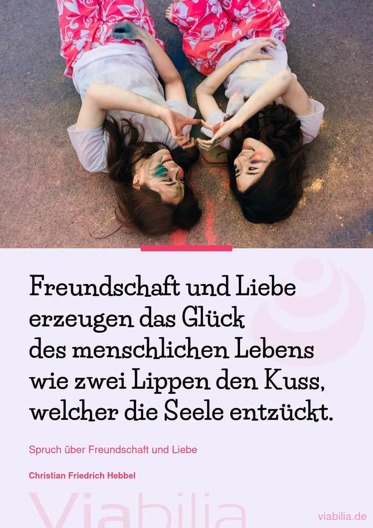 Spruch über Glück, Freundschaft und Liebe