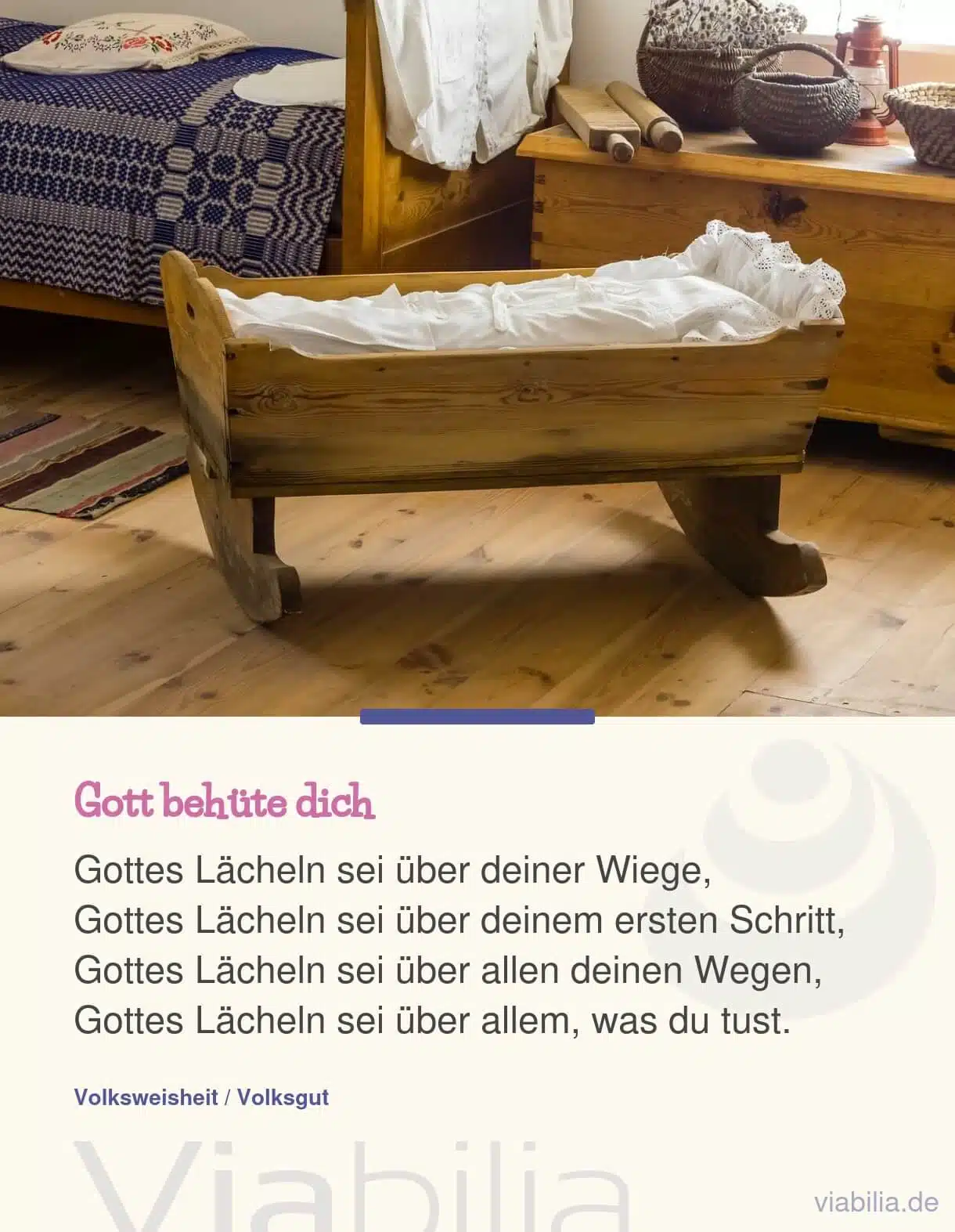 Spruch bzw. gute Wünsche: Gott behüte dich