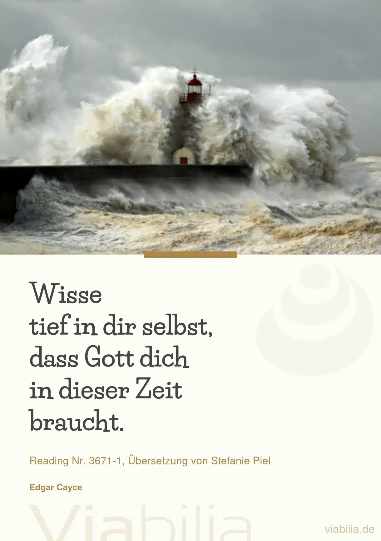 Spruch: Gott braucht dich