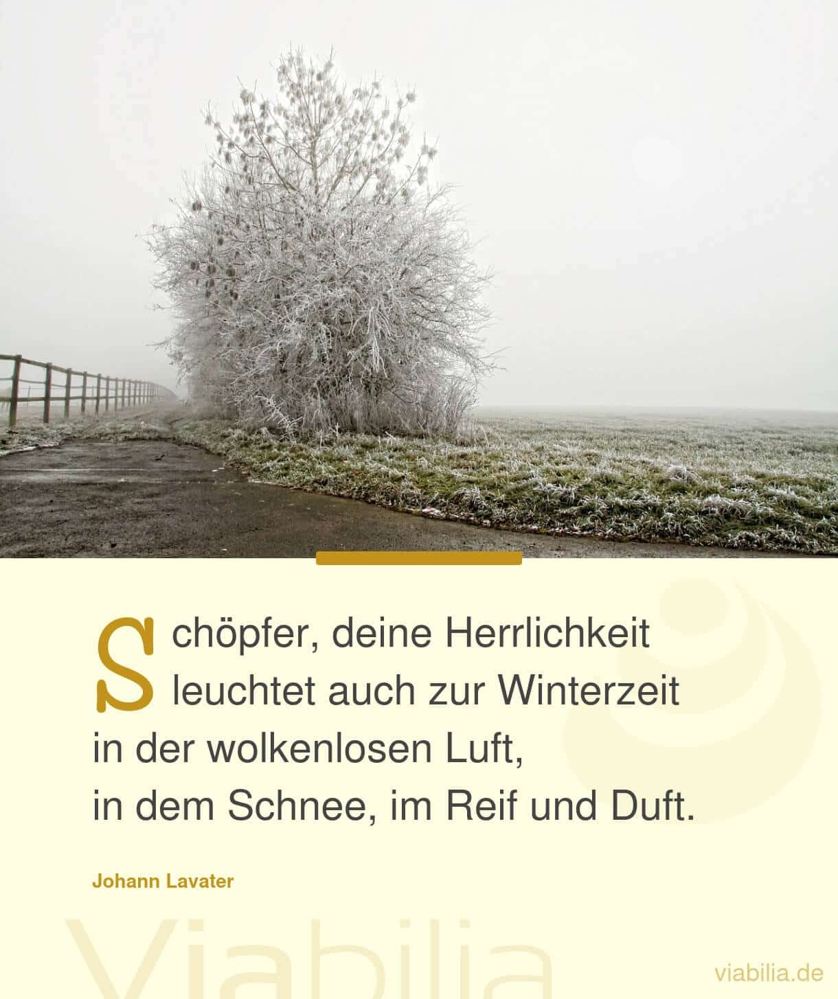 Christliches Gedicht über die Winterzeit Christliches Gedicht über die Winterzeit