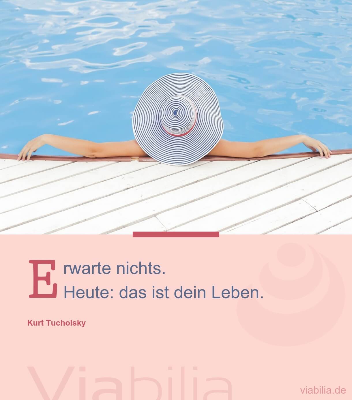 Spruch über das Leben im Heute und die Erwartungen