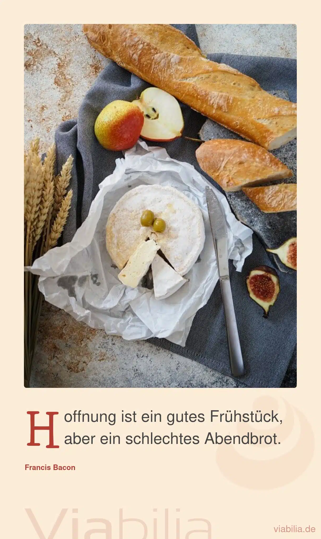 Spruch: Hoffnung ist ein gutes Frühstück Spruch: Hoffnung ist ein gutes Frühstück