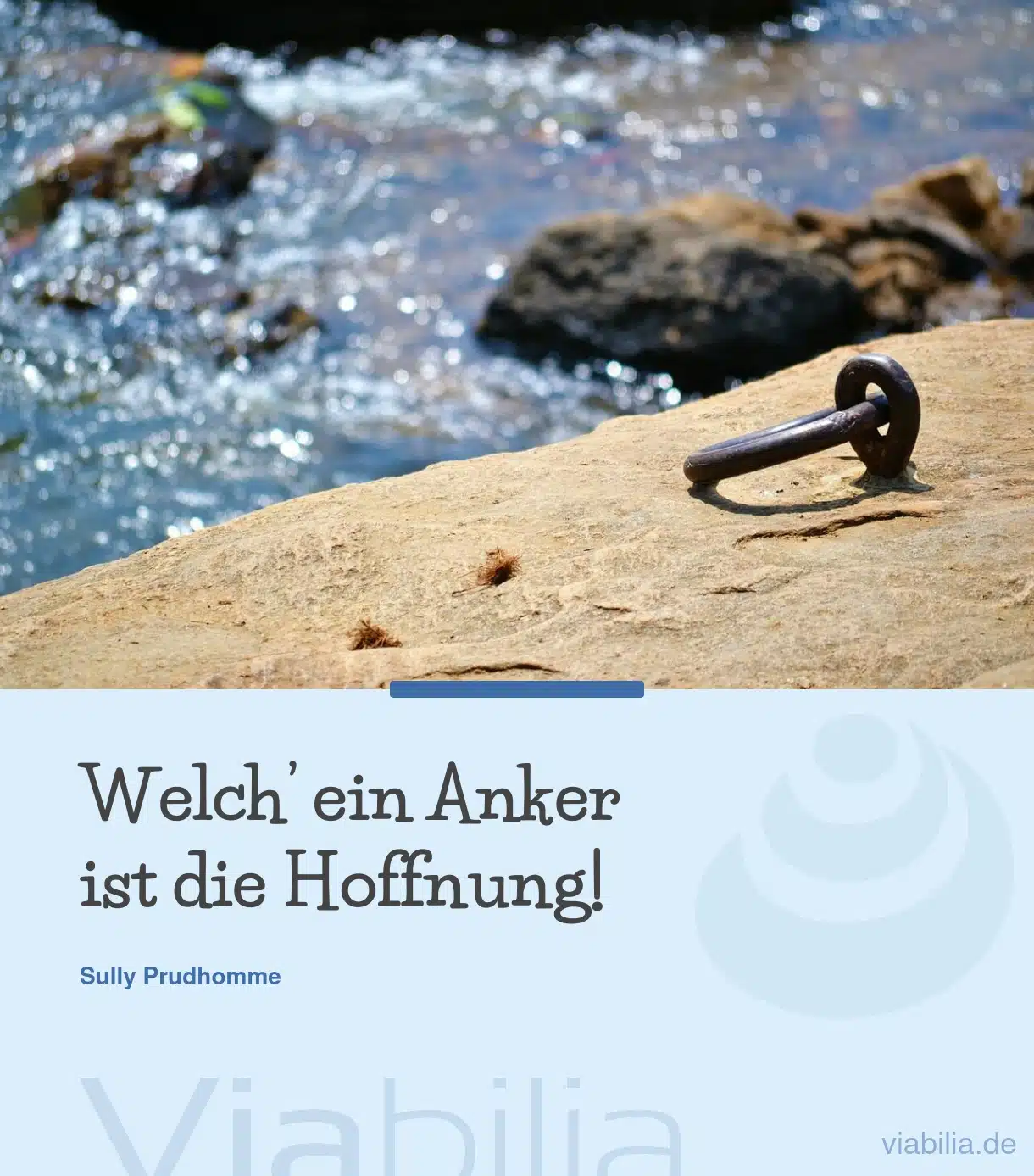 Spruch: Hoffnung ist ein Anker Spruch: Hoffnung ist ein Anker