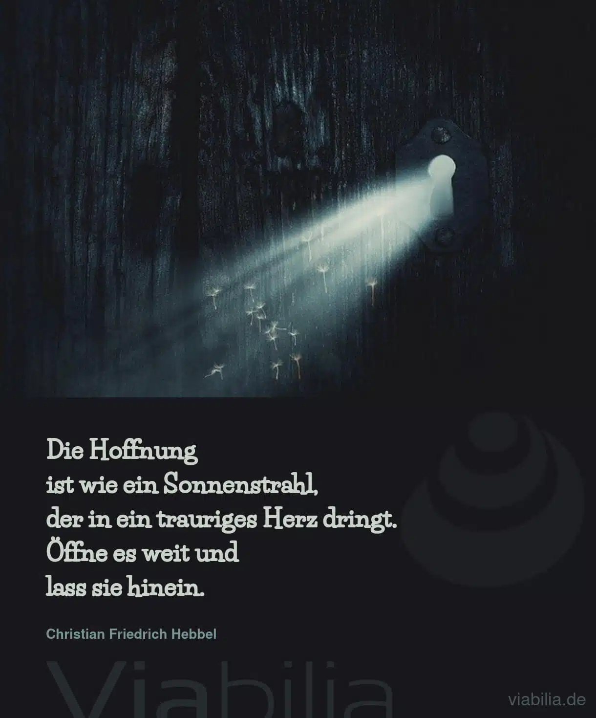 Trost spendender Spruch mit Bild für Hoffnung Trost spendender Spruch mit Bild für Hoffnung