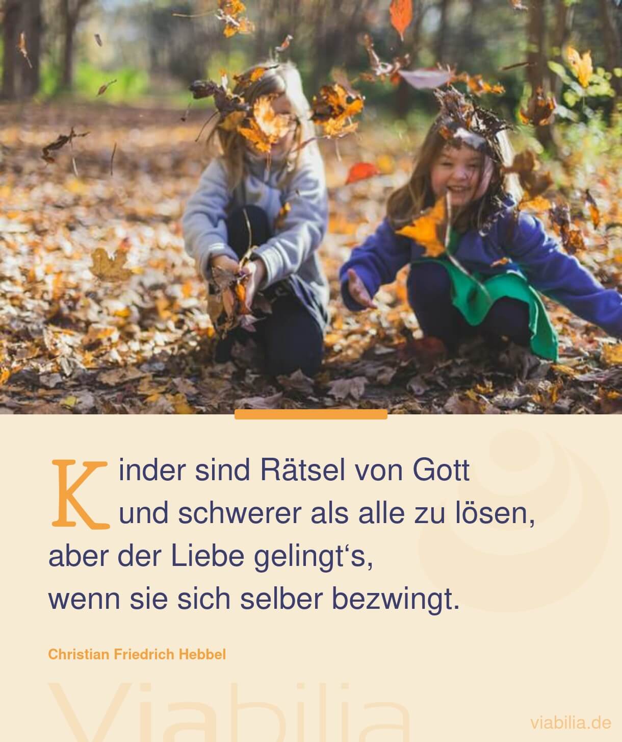 Spruch: Kinder sind Rätsel von Gott