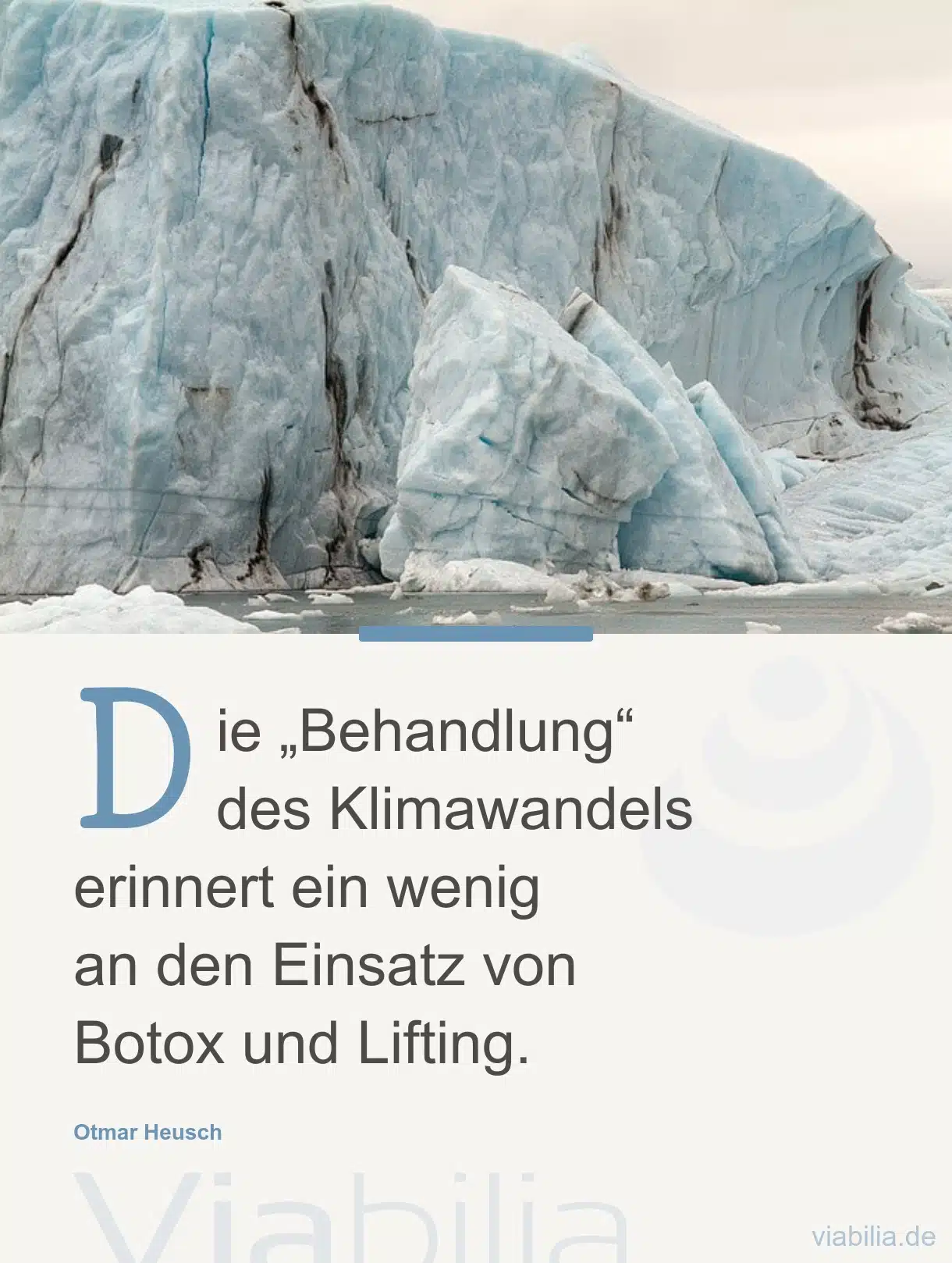 Spruch zum Nachdenken über den Klimawandel