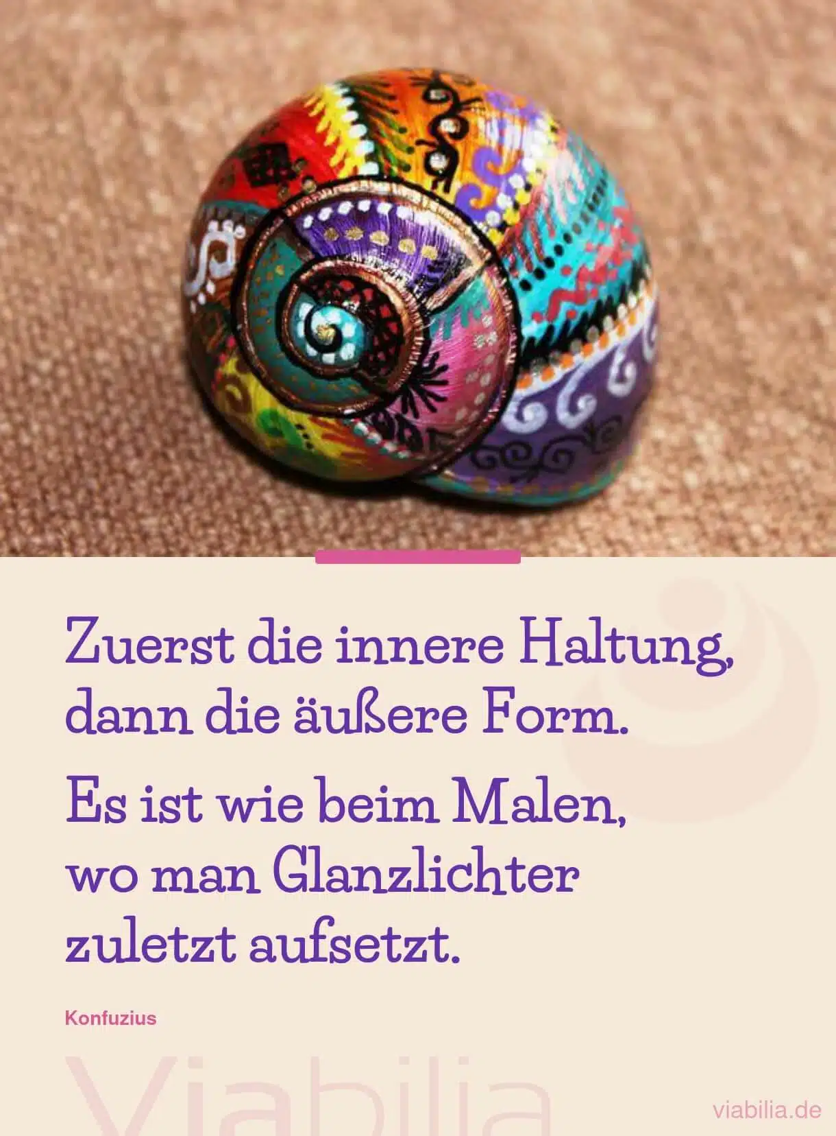 Spruch von Konfuzius über die innere Haltung