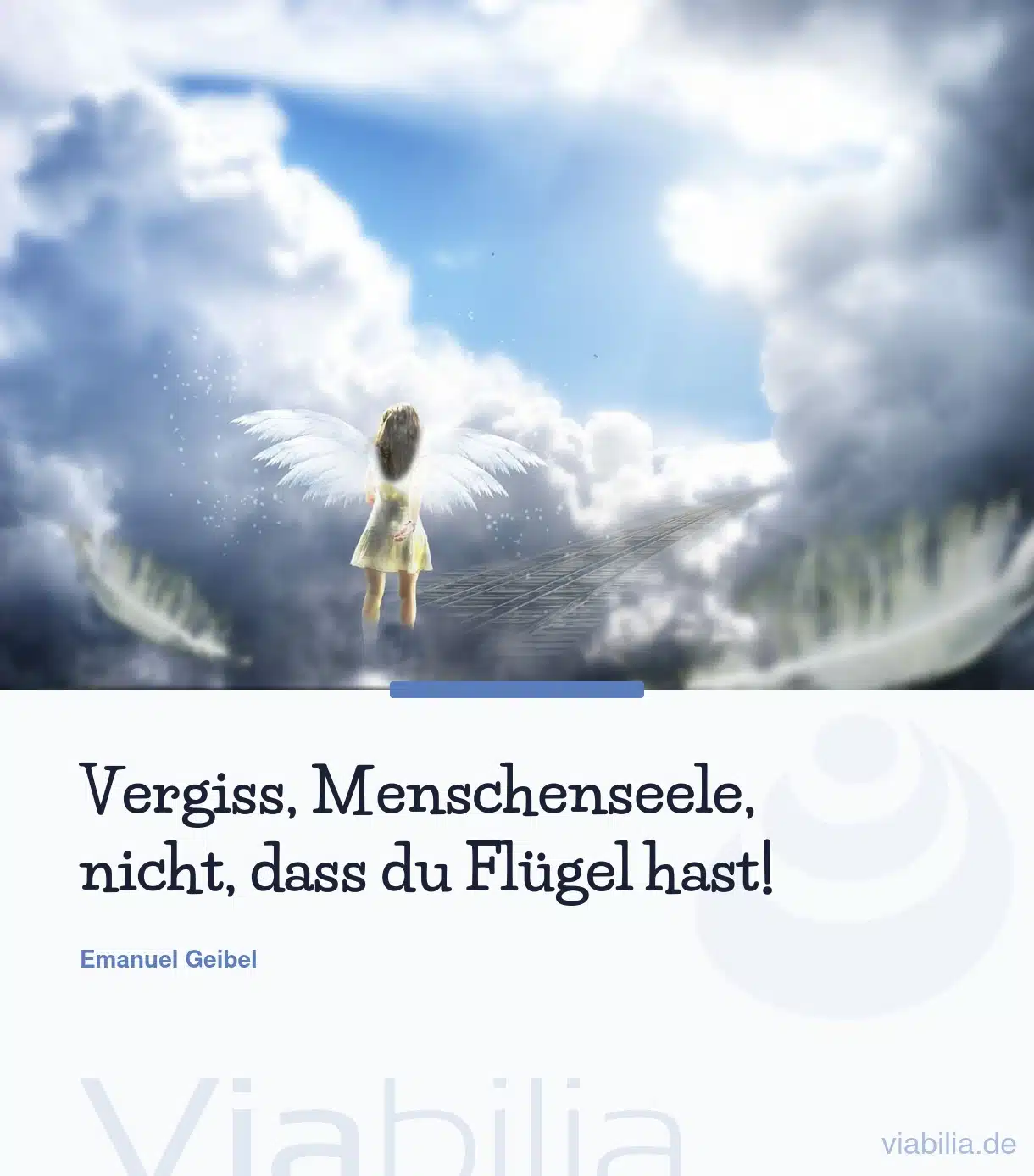 Spruch über die Freiheit: Menschenseele hat Flügel