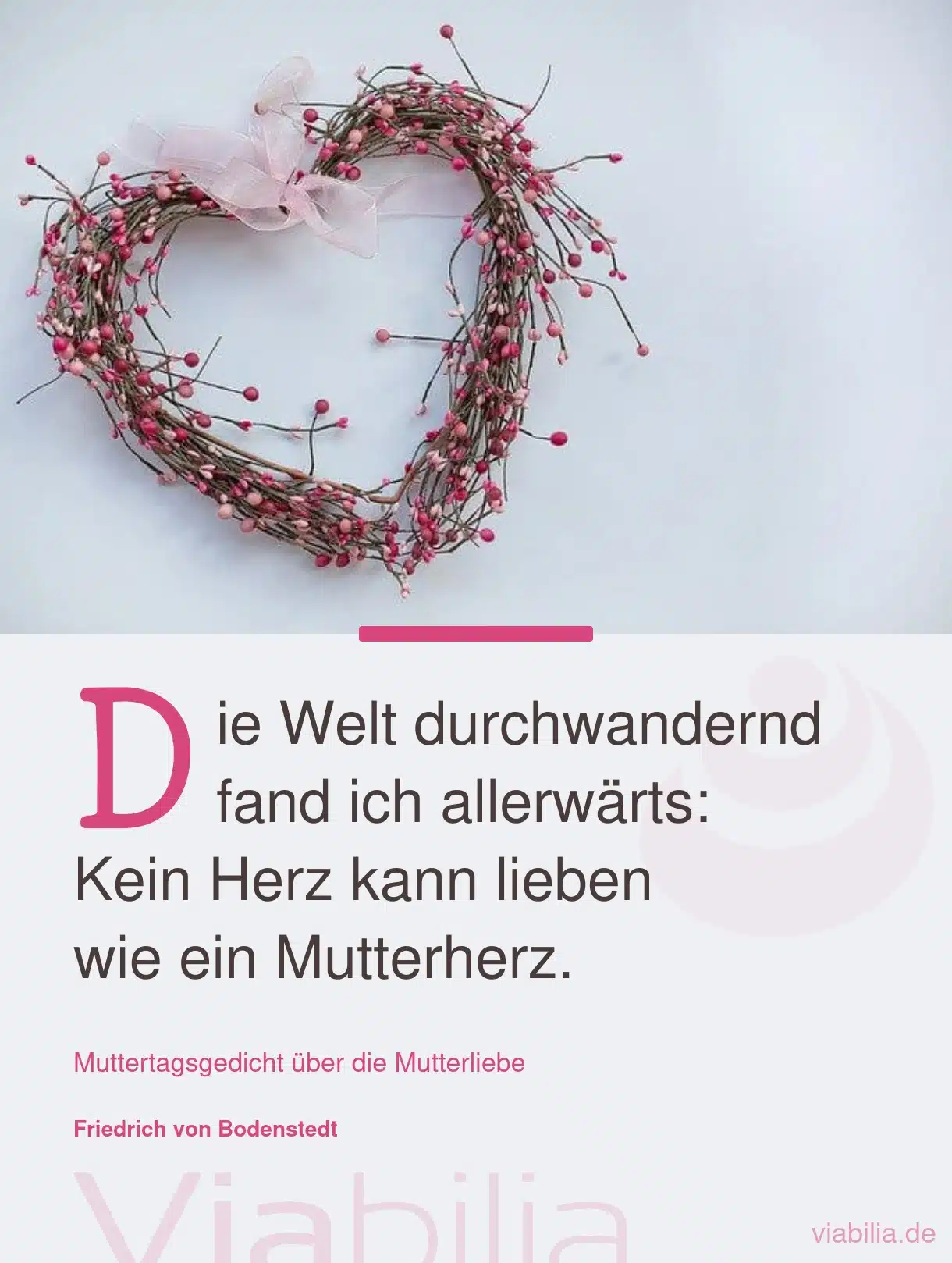 Kurzes Muttertagsgedicht über die Mutterliebe